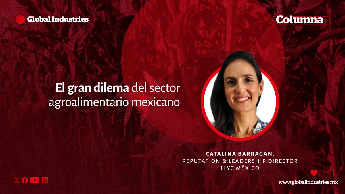 GIndustriesMEX's tweet photo. #ESPECIAL | Catalina Barragán, de @LLYC_Global, impulsa una conversación alineada con las demandas de consumidores, #reguladores y comunidades del sector #agroalimentario.

👉 https://t.co/GvAAcLC3bC

#industriesnews https://t.co/hIqMlKMn4W