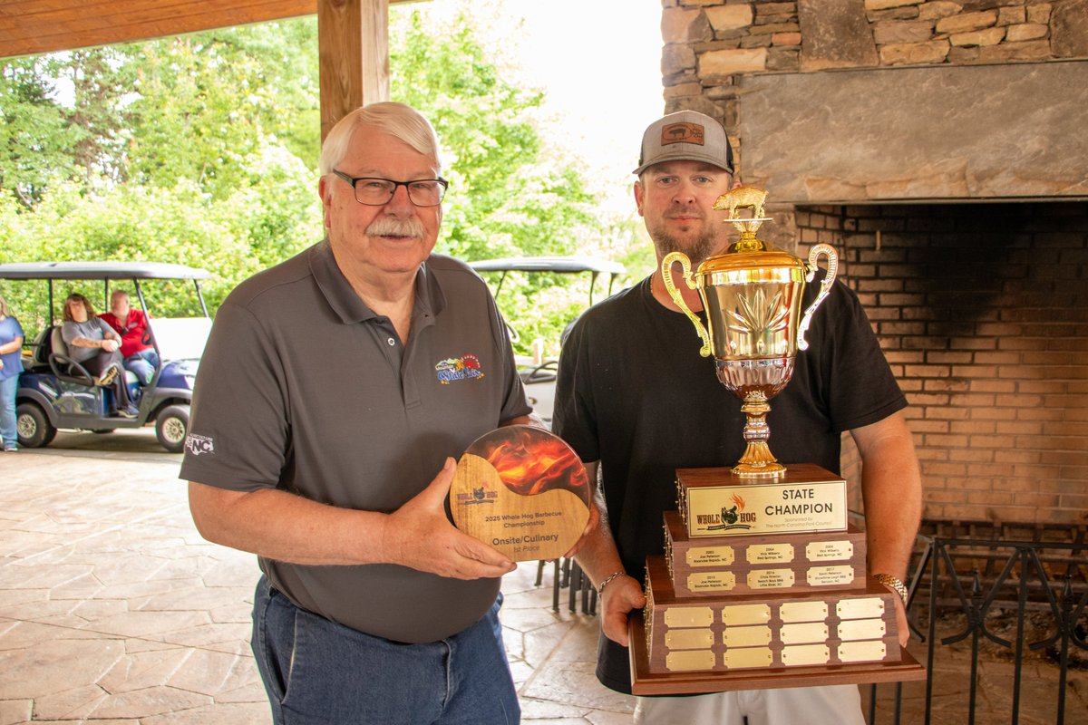 ncpork's tweet photo. Congrats to Kevin Peterson for taking home the 2025 Whole Hog State Championship this past weekend at the Got to Be NC Festival.
Congrats to all of the additional winners and all of the pitmasters for a great cook!
#wholehog #wholehogchampionship #nc #bbq #ENCBBQ #GotToBeNC https://t.co/Xz9bA1WU33