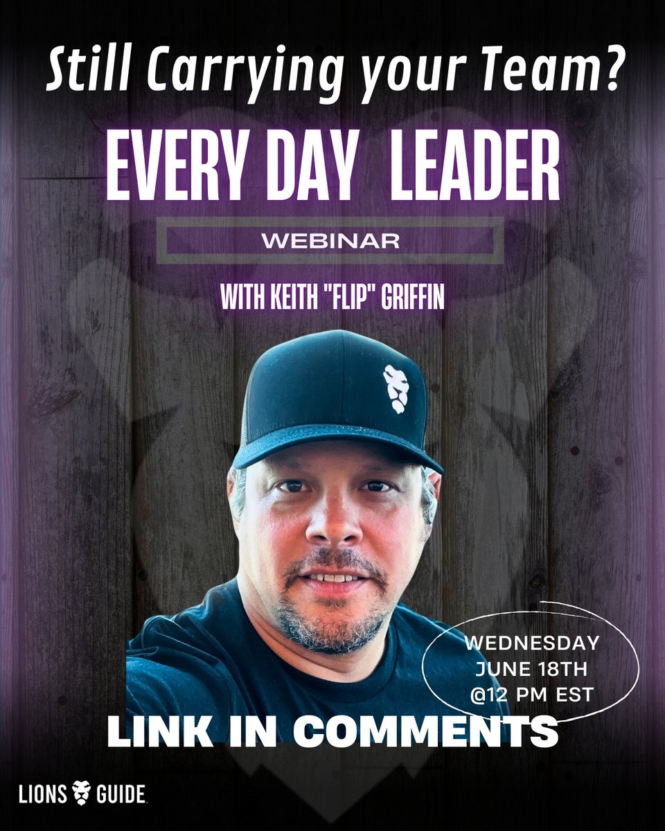lionsguide1's tweet image. Always carrying the team? That’s not leadership.
Fix it with role clarity and follow-through.

🗓️ Free Webinar June 18 @ Noon

🔗 us06web.zoom.us/j/87100817083?…

#EveryDayLeader #LionsGuide #Leadership