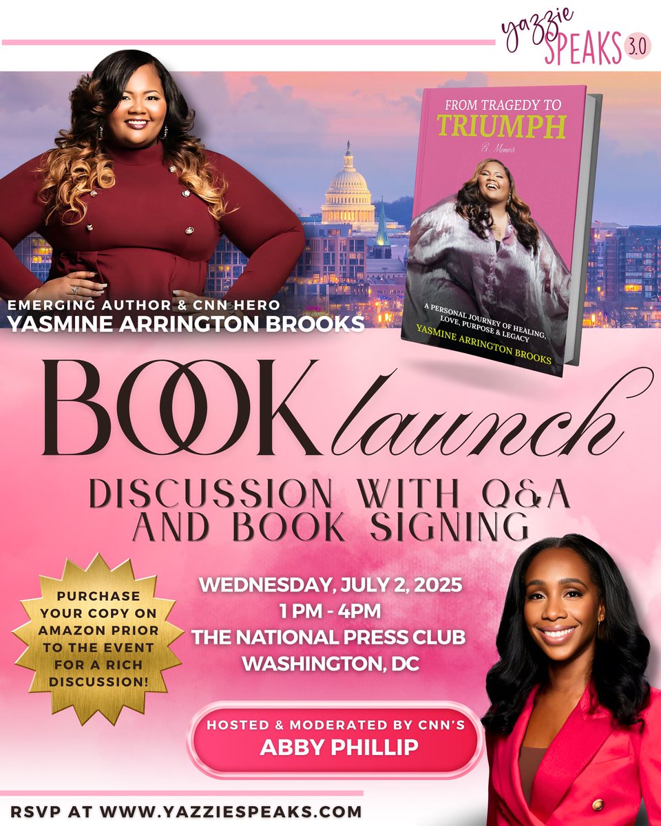 I am humbled and ssooo excited for the opportunity to sit down with the poised, courageous, and passionate <a href="/abbydphillip/">Abby D. Phillip</a> on July 2nd to discuss my new memoir 📕From Tragedy to Triumph and to share my story! It will be a powerful and transformative discussion indeed. Abby, you are