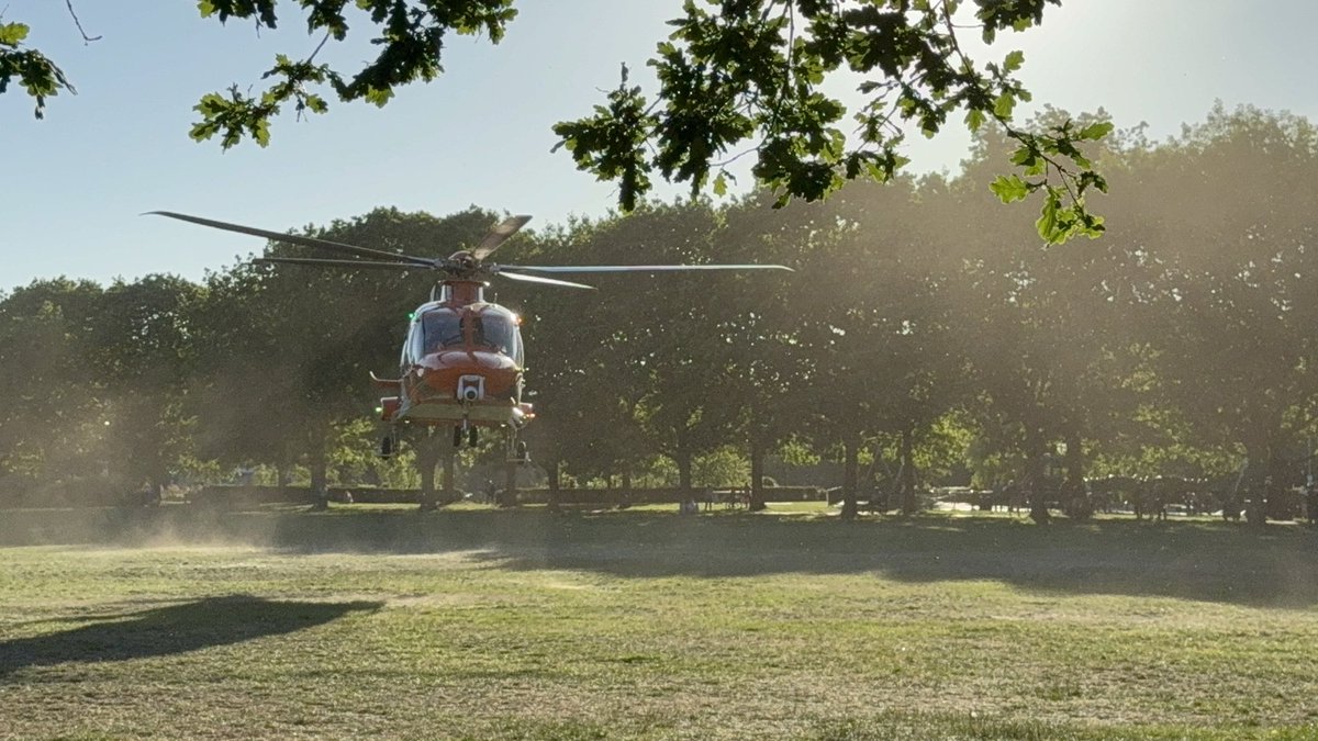 Helimed 55 flying G-MGPS for company this evening.