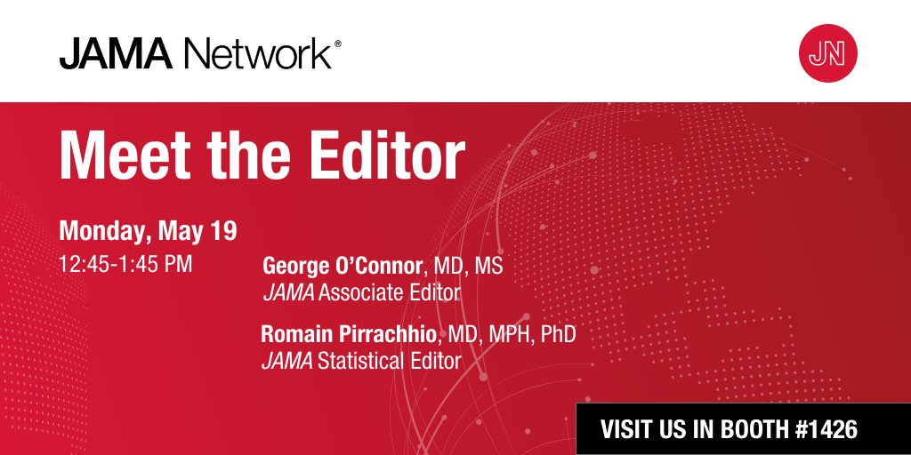 📣 At #ATS2025? <a href="/JAMA_current/">JAMA</a> editor Romain Pirrachhio will be at booth 1426 in the exhibit hall today, Monday, May 19, from 12:45 to 1:45 PM. 
➡️ Stop by to ask questions and talk with him about your research and publishing opportunities!