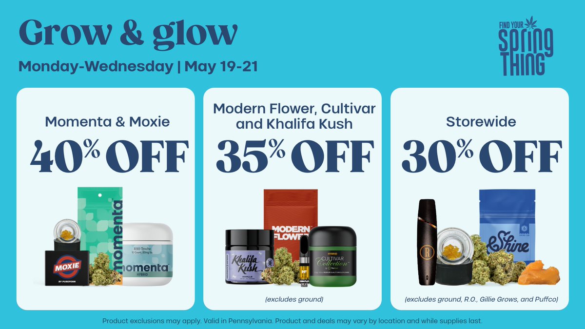 MORE discounts?? YES, please!😎 Save on your faves including <a href="/khalifakush/">Khalifa Kush</a> <a href="/ModernFlower_/">ModernFlower</a> <a href="/redemptioncanna/">Redemption Cannabis</a> <a href="/CultivarFlower/">CultivarCollection</a>