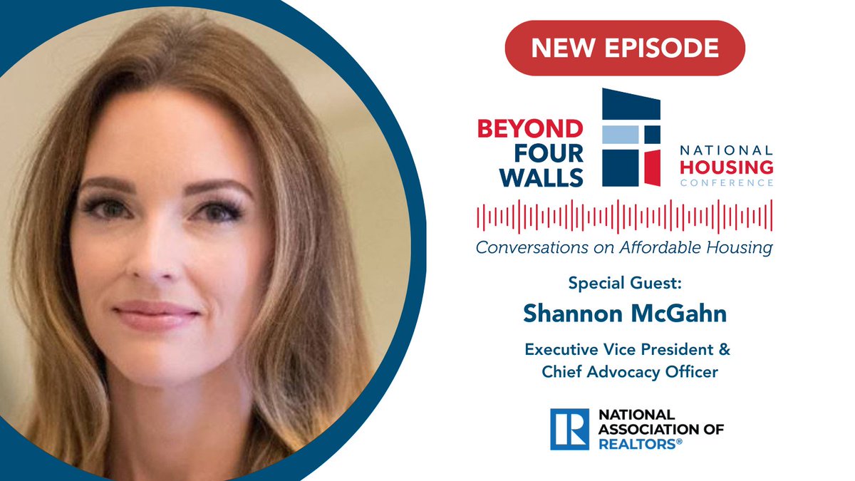 This week on #BeyondFourWalls, NAR’s Shannon McGahn joins NHC to discuss how REALTORS® are navigating Washington to expand affordable housing. With 25 years in public affairs, McGahn shares how NAR is tackling housing challenges nationwide.

nhc.org/nars-shannon-m…