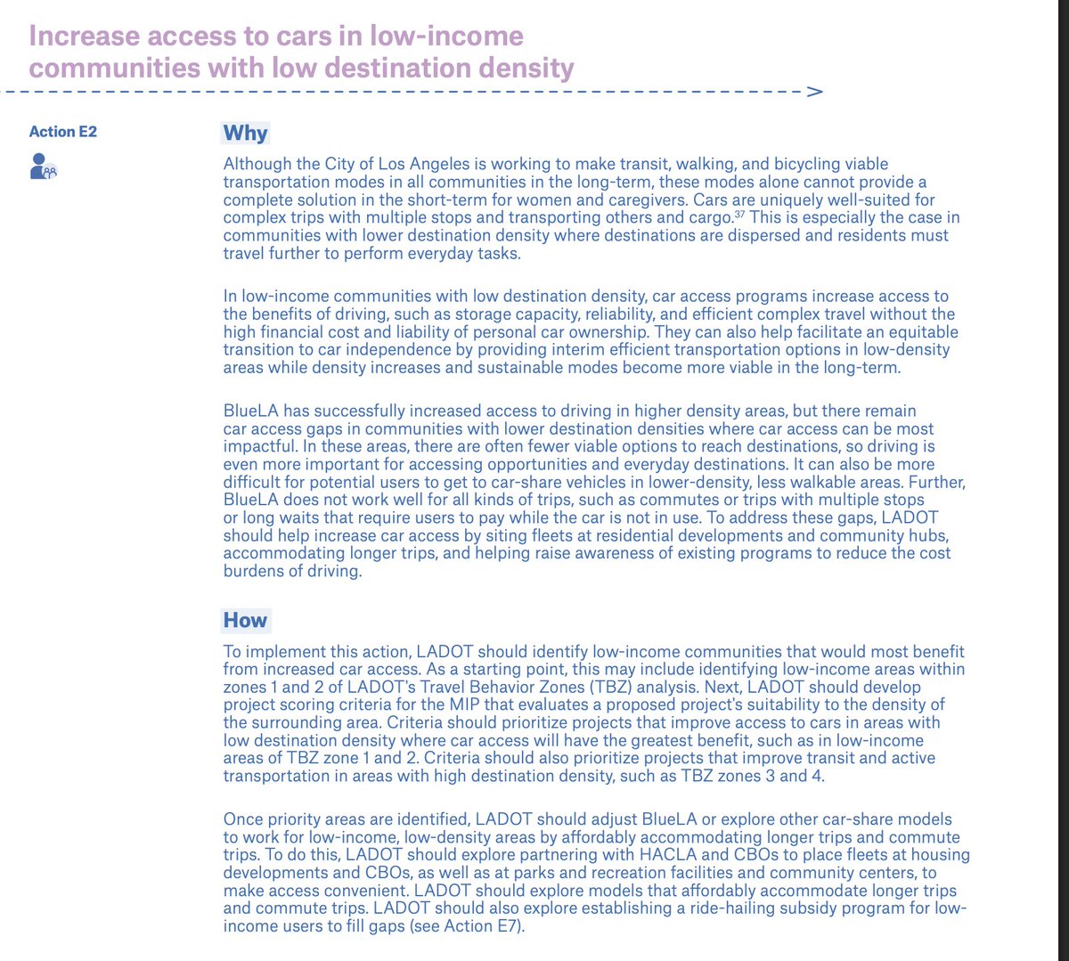 So the La Sombrita (gender equity in transit) study is out and one of the conclusions is... we need more cars in LA!