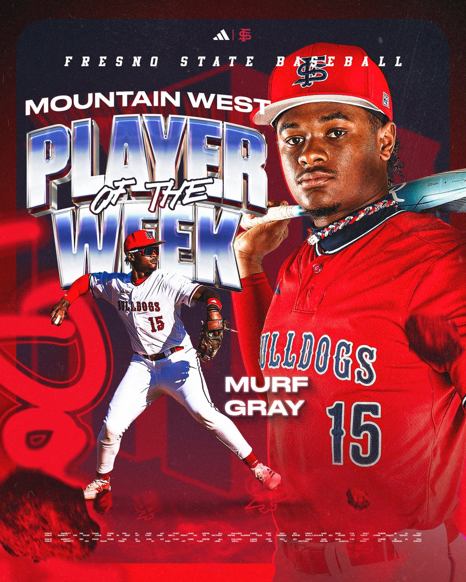 Diamond 'Dogs (@fresnostatebsb) on Twitter photo closing out the regular season on top ๐ค
Murf Gray is the final MW Player of the Week in 2025โผ๏ธ
<a href="/MountainWest/">Mountain West</a> closing out the regular season on top ๐ค
Murf Gray is the final MW Player of the Week in 2025โผ๏ธ
<a href="/MountainWest/">Mountain West</a>