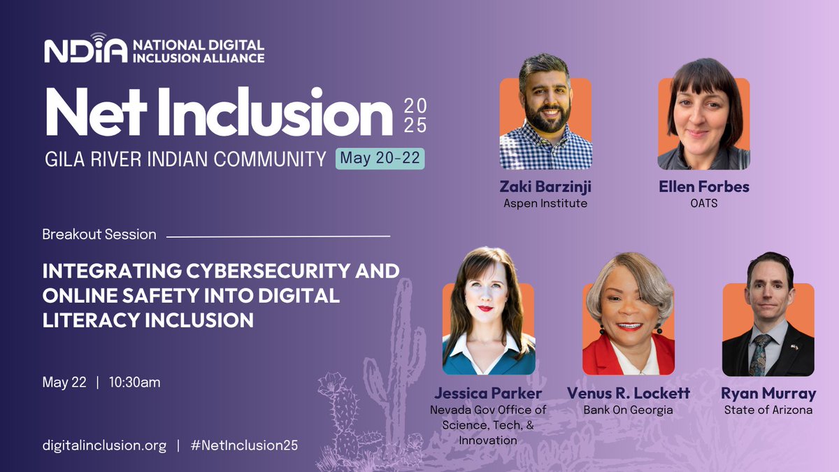 Aspen Digital (@aspendigital) on Twitter photo Our team's <a href="/zbarzinji/">Zaki Barzinji</a> will speak at <a href="/netinclusion/">NDIA</a>'s #NetInclusion25 this Thursday, May 22, at 10:30am local/ 1:30pm ET with leaders from <a href="/OlderAdultsTech/">Older Adults Technology Services (OATS) from AARP</a>, the State of Arizona, and more. Not in Phoenix? Catch the livestream instead. Learn more: ow.ly/b1xO50VVchx Our team's <a href="/zbarzinji/">Zaki Barzinji</a> will speak at <a href="/netinclusion/">NDIA</a>'s #NetInclusion25 this Thursday, May 22, at 10:30am local/ 1:30pm ET with leaders from <a href="/OlderAdultsTech/">Older Adults Technology Services (OATS) from AARP</a>, the State of Arizona, and more. Not in Phoenix? Catch the livestream instead. Learn more: ow.ly/b1xO50VVchx
