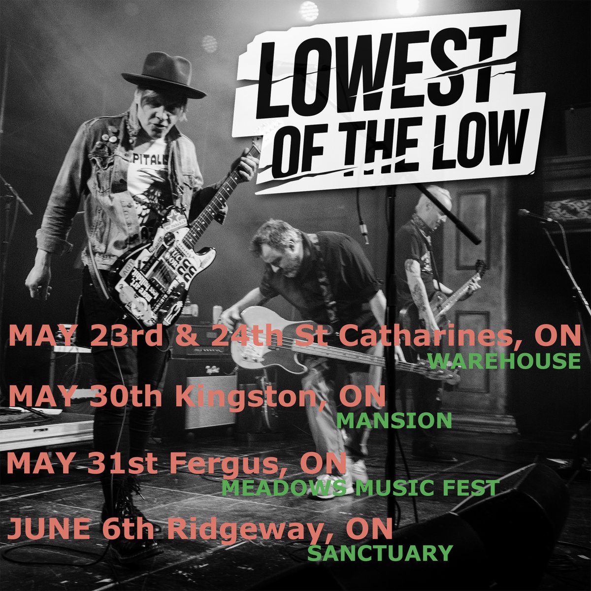 Lowest Of The Low (@lowestofthelow) on Twitter photo Upcoming shows!
May 23rd, 24th and June 6th with Dany Laj and the Looks
May 24th also features <a href="/forernestmusic/">For Ernest</a>
May 30th with Oakridge Ave.
See you out there!
Ticket links ==> linktr.ee/lowestofthelow… Upcoming shows!
May 23rd, 24th and June 6th with Dany Laj and the Looks
May 24th also features <a href="/forernestmusic/">For Ernest</a>
May 30th with Oakridge Ave.
See you out there!
Ticket links ==> linktr.ee/lowestofthelow…