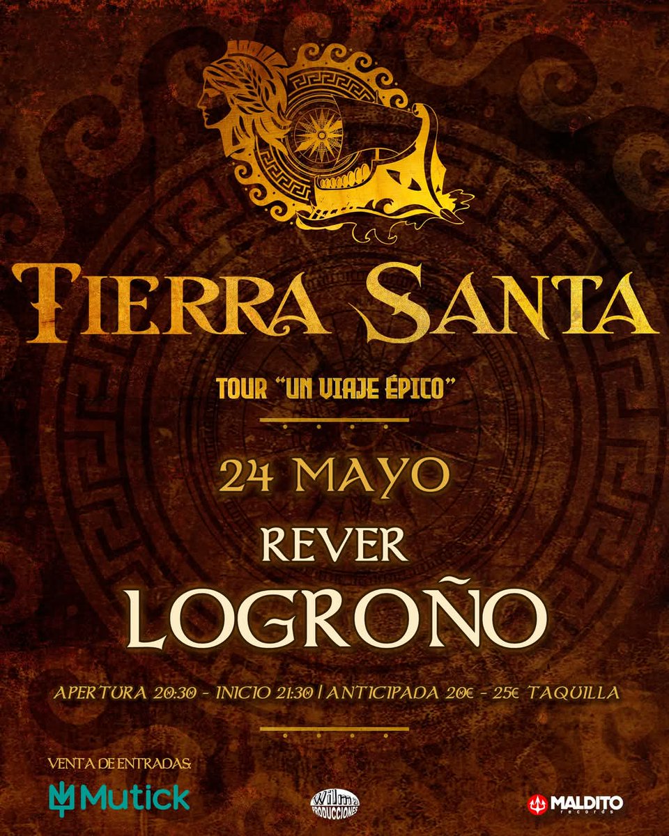 Tierra Santa (@tierrasantarock) on Twitter photo Este sábado jugamos de local, volvemos a tocar en casa, este sábado #UnViajeEpicoTour llega a la Sala Rever de Logroño, os esperamos. <a href="/Maldito_Records/">Maldito Records</a> Este sábado jugamos de local, volvemos a tocar en casa, este sábado #UnViajeEpicoTour llega a la Sala Rever de Logroño, os esperamos. <a href="/Maldito_Records/">Maldito Records</a>
