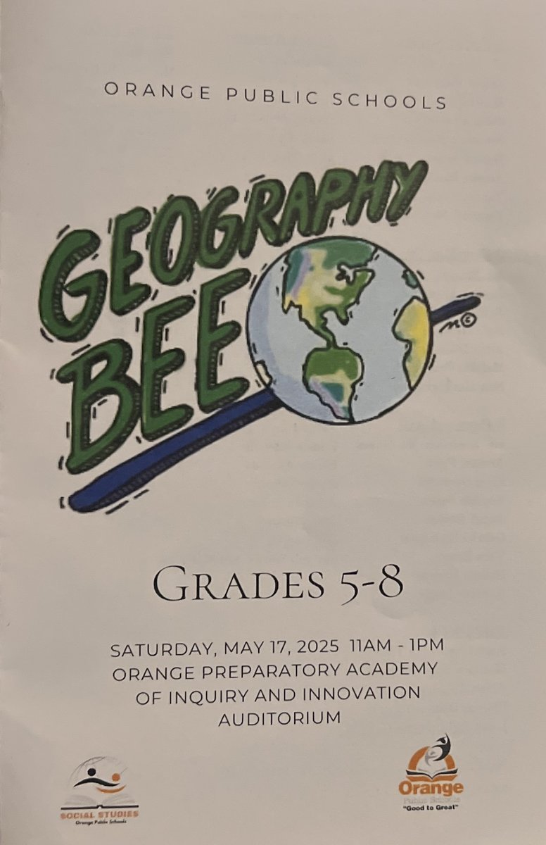 ops_district's tweet image. Huge congrats to @rpcs369, winners of the 2025 Orange Geography Bee! They edged out @orangeprep in a thrilling tie-breaker (37,504 to 37,152). @ForestStreet651 took third place. Shoutout to all 8 teams and their amazing advisors! @ops_district #GoodToGreat