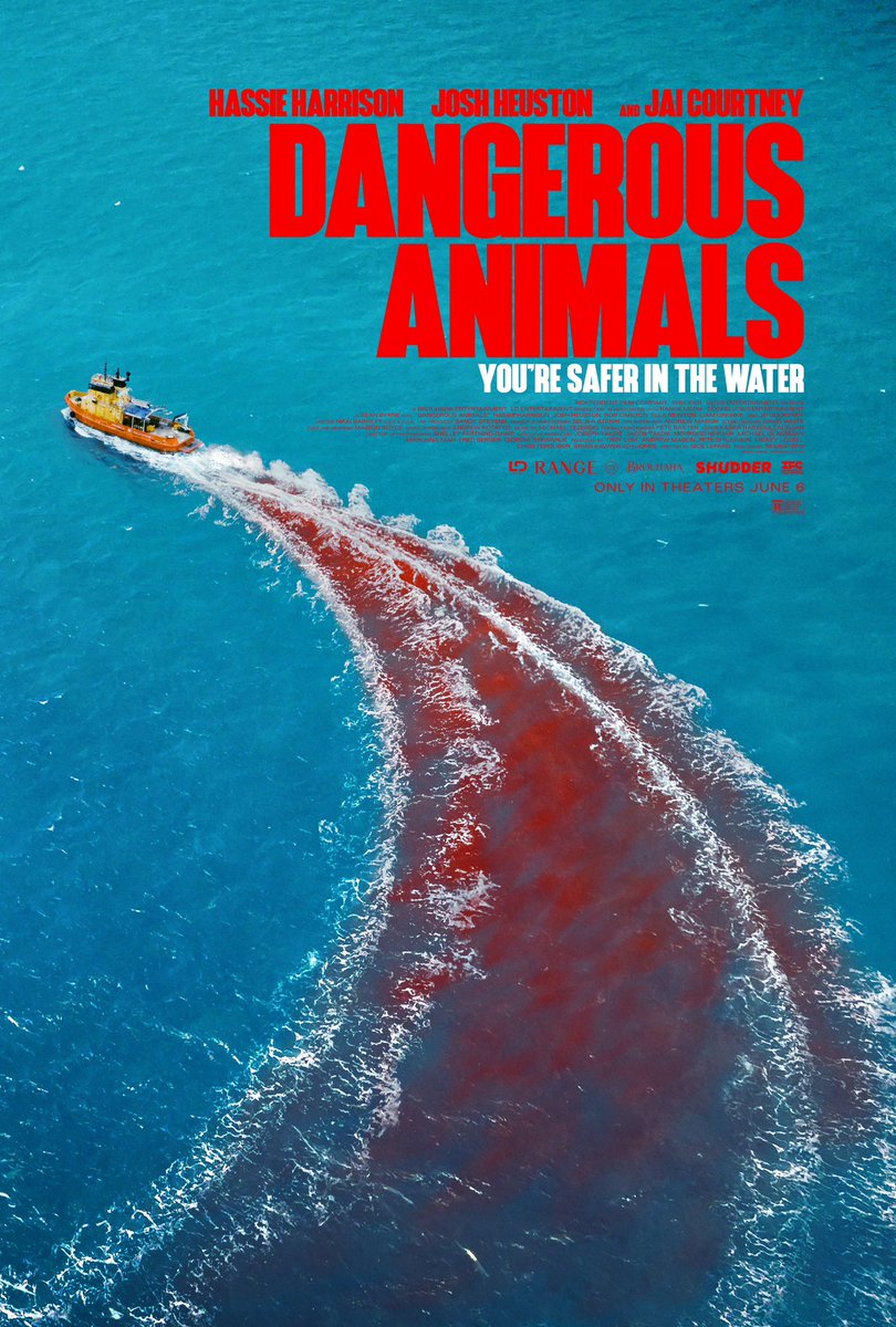 DiscussingFilm's tweet photo. Exclusive poster for ‘DANGEROUS ANIMALS’, starring Jai Courtney

The film follows a woman trapped with a serial killer who feeds his victims to killer sharks in the middle of the ocean.

In theaters on June 6. https://t.co/g07JOQN0vN