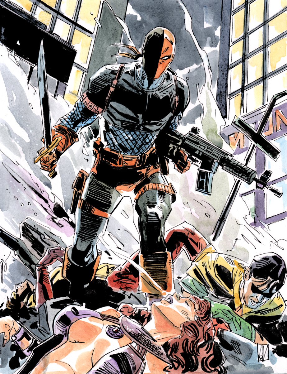 deankotz's tweet photo. Deathstroke the Terminator commission. https://t.co/B9yCjInENm