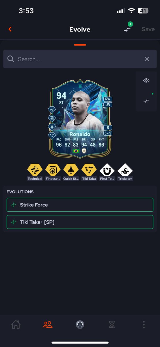 palydog's tweet photo. @JuniorSintress Hola junior tengo una duda si tengo a Nazario con la Evo de striker force y le puse tiki taka entra en esa Evo que le da +1 de media? https://t.co/Hz1Morrmaj