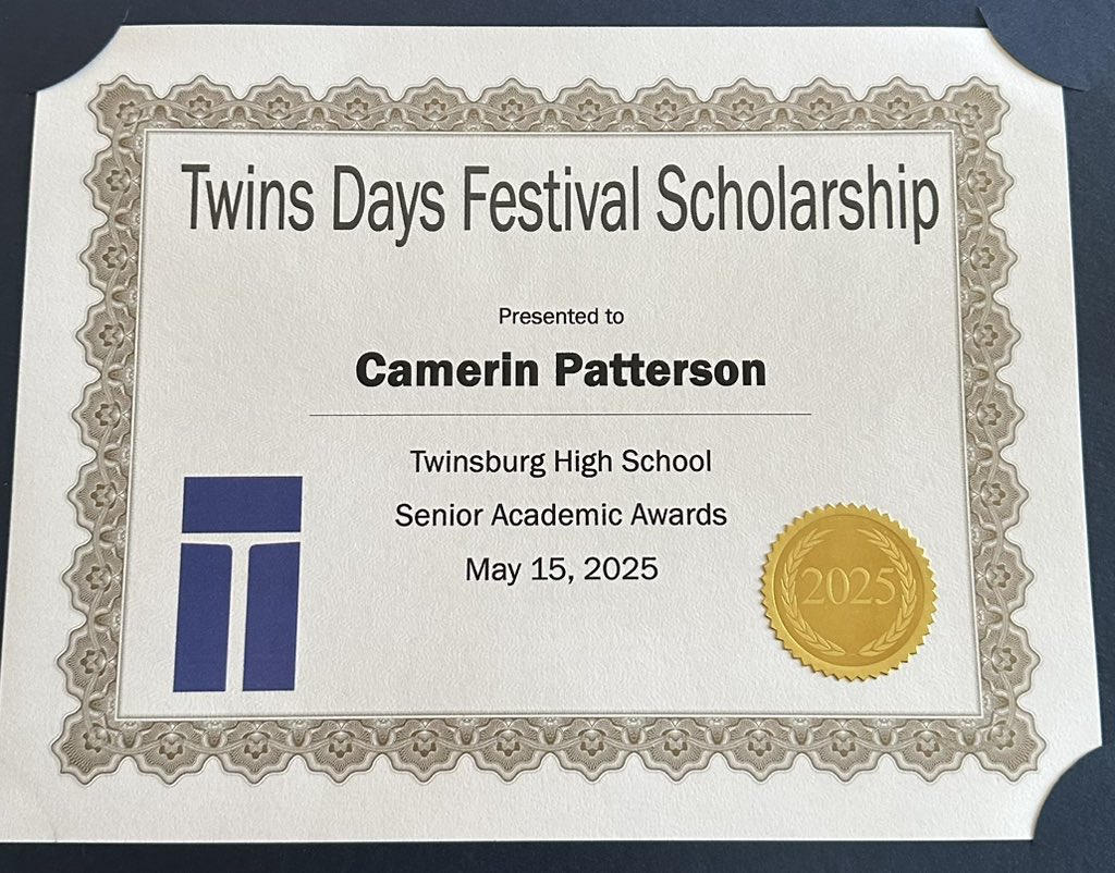 Camerin Patterson (@campatterson_) on Twitter photo Big thanks to the Twins Days Festival for the scholarship! Iβm honored to be part of the parade this August and grateful for the support as I head to UC this fall ππΎπ #TwinsDays #ClassOf2025 <a href="/TwinsDaysFest/">Twins Days Festival</a> Big thanks to the Twins Days Festival for the scholarship! Iβm honored to be part of the parade this August and grateful for the support as I head to UC this fall ππΎπ #TwinsDays #ClassOf2025 <a href="/TwinsDaysFest/">Twins Days Festival</a>