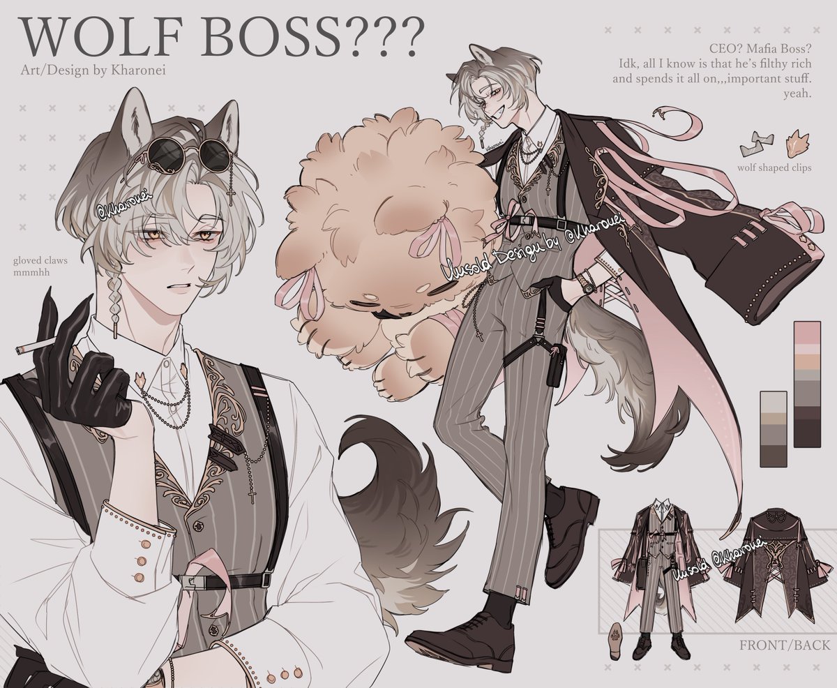 kharonei's tweet photo. [ adopt ] 🐺 wolf boss? 💼

SB: $350

RTs are very very appreciated (* ˃̶͈̀ロ˂̶͈́)੭ꠥ⁾⁾♡
More info ↓↓ https://t.co/7vdIFtdbgU