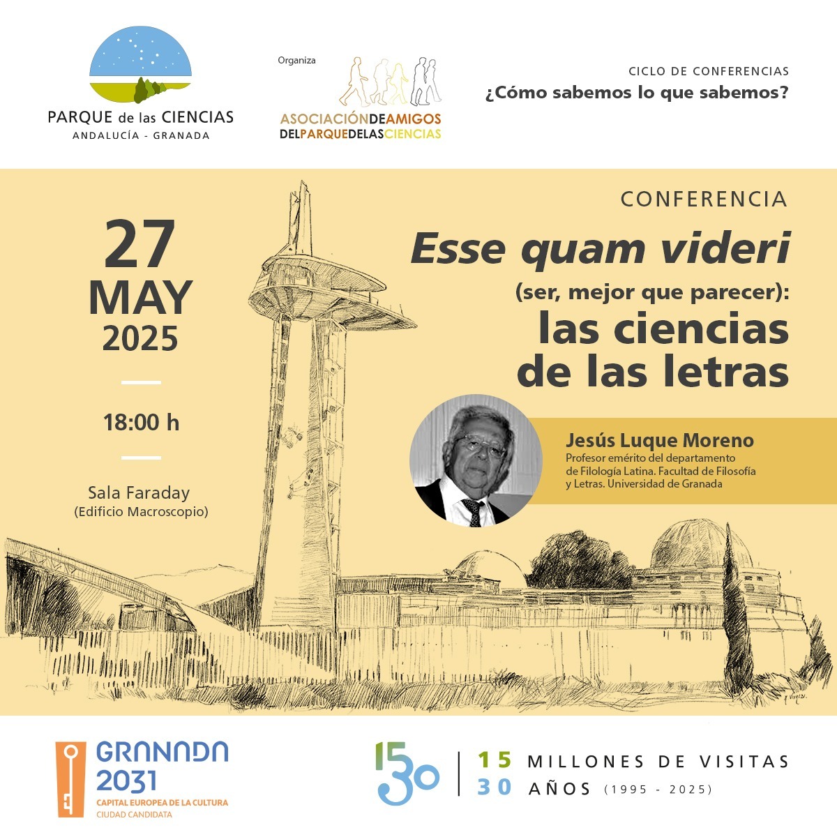 La SELat se complace en invitar a sus socios a la Conferencia de don Jesús Luque Moreno, Catedrático Emérito de Filología Latina de la Universidad de Granada, "Esse quam videri (ser, mejor que parecer). Las ciencias de las letras" selat.org/la-selat-se-co… a través de <a href="/selat_org/">Sociedad de Estudios Latinos (SELat)</a>
