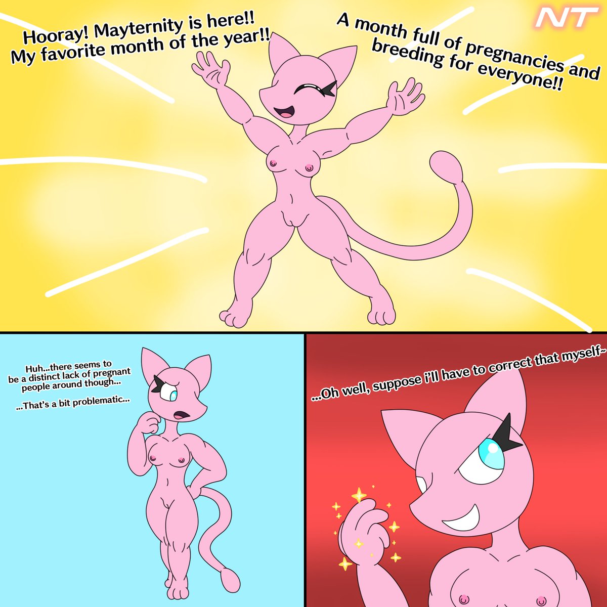 Lewd_Fern's tweet photo. Mew has made an appearance for Mayternity! 

And it seems they're up to no good... https://t.co/lozOdtowyX
