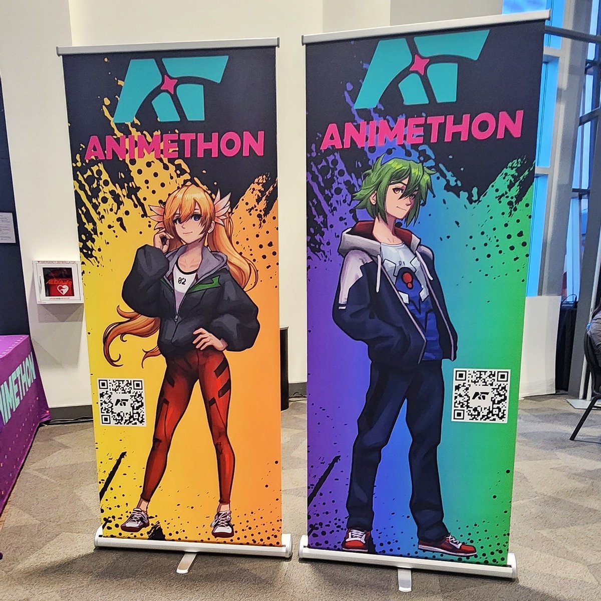 castcuraga's tweet photo. I had the pleasure of drawing some character art for Animethon this year! Getting to see it on official banners at Otafest was really cool 🤩 https://t.co/QVtqtTfFwt