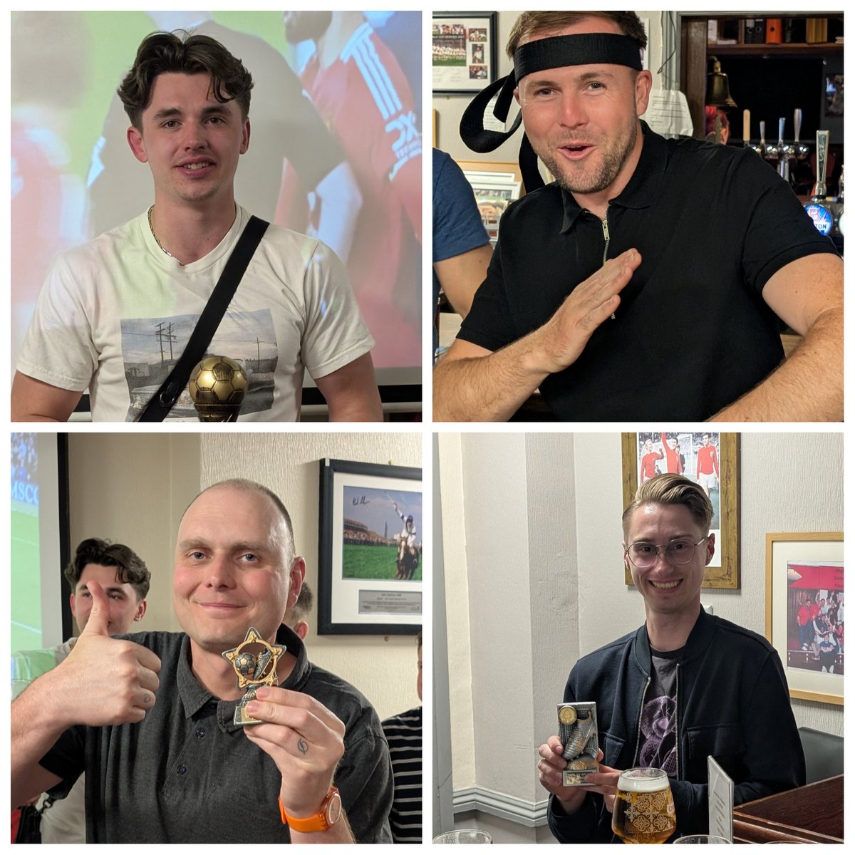 LutonOld's tweet image. One serious award, congratulations to Jack C voted Players Player.  &apos;Tackle&apos; of the Season to George, &apos;Best Appearance by an Unused Sub&apos; to Pratty and &apos;(Not) Goal of the Season to AC. As always taken in good humour #uptheoldboys 🔴⚫🔴⚫