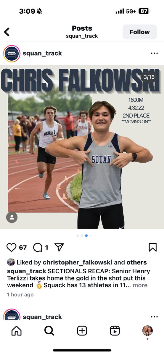 squanxcandtrack's tweet photo. State Sectionals were a huge success for the Manasquan Track and Field team. 13 athletes advancing to groups. Total team effort! https://t.co/ISQdyvcKKb