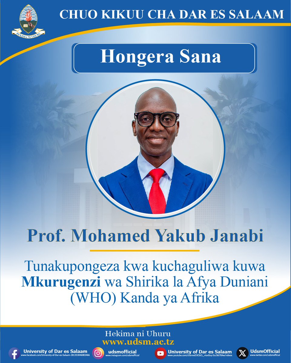 Tunakutakia heri katika majukumu mapya