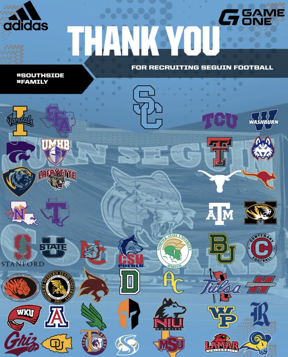 Seguin Cougar Football ๐๐พ (@seguincougarfb) on Twitter photo Thank you for all the colleges coming by to check out our student athletes in the 26/27/28 classes this spring ball! Excited to keep in touch during the upcoming camp season and 2025 football season! #SeguinNation #Southside <a href="/coachjoegordon/">The Official Teammate of Today's Student Athlete</a> <a href="/blin_jr/">Billy Linson Jr</a> <a href="/AISD_ATH/">Arlington ISD Athletics</a> <a href="/CoachBencke/">Josh Bencke</a> Thank you for all the colleges coming by to check out our student athletes in the 26/27/28 classes this spring ball! Excited to keep in touch during the upcoming camp season and 2025 football season! #SeguinNation #Southside <a href="/coachjoegordon/">The Official Teammate of Today's Student Athlete</a> <a href="/blin_jr/">Billy Linson Jr</a> <a href="/AISD_ATH/">Arlington ISD Athletics</a> <a href="/CoachBencke/">Josh Bencke</a>