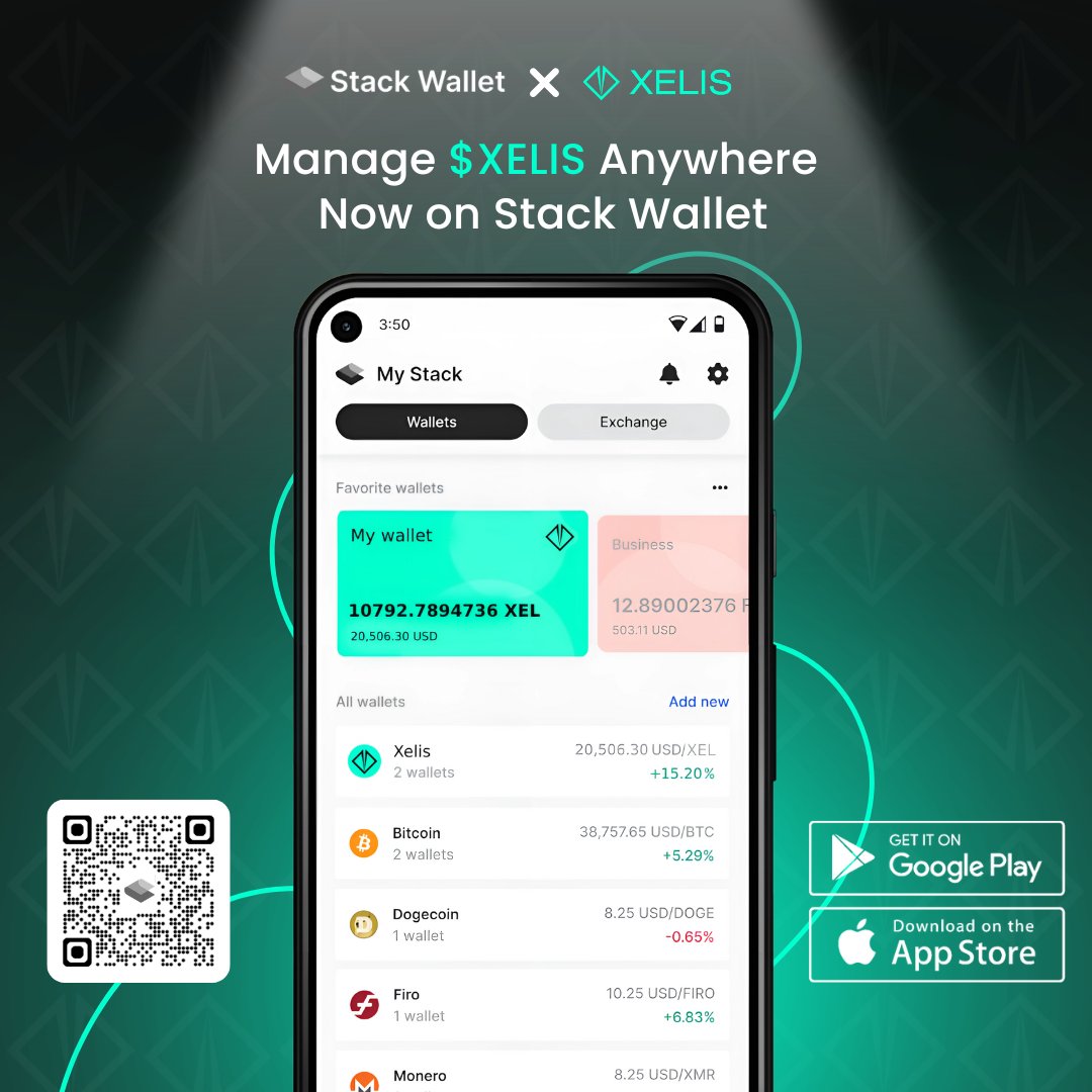 Why juggle 5 wallets when you can stack it all in one?

🦾 $XEL now sits shoulder to shoulder with $BTC $XMR $DOGE $FIRO $BCH &amp; $ETH in @Stack_Wallet. Private, secure, and self-custodied—exactly how crypto should be.

No KYC. No BS. Just raw, sovereign power in your pocket.
🚀