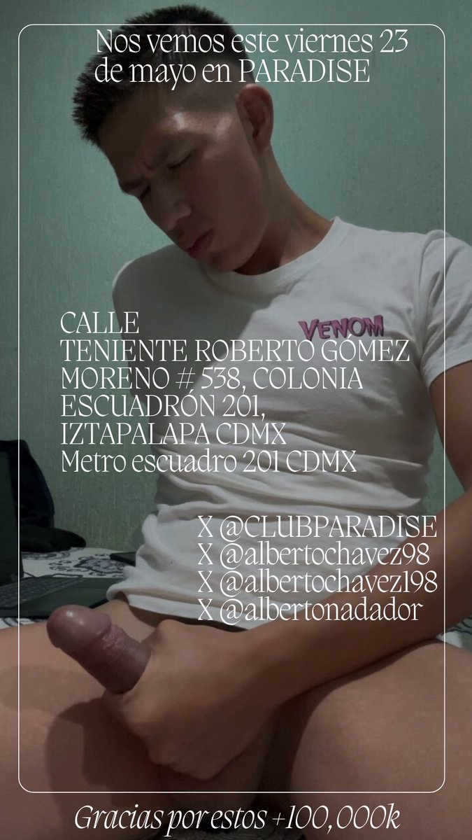 Alberto Chávez G (@albertchavez198) on Twitter photo Nos vemos este viernes en <a href="/CLUBPARADISEMX/">PARADAISE</a> <a href="/PARADISE_CDMX/">PARADISE</a> A quienes veré y cuantos grabaremos
<a href="/Albertchavez198/">Alberto Chávez G</a>
<a href="/albertonadador/">Albertochavez(nadador)</a>
<a href="/Albertochavz98/">albertochavex98</a> Nos vemos este viernes en <a href="/CLUBPARADISEMX/">PARADAISE</a> <a href="/PARADISE_CDMX/">PARADISE</a> A quienes veré y cuantos grabaremos
<a href="/Albertchavez198/">Alberto Chávez G</a>
<a href="/albertonadador/">Albertochavez(nadador)</a>
<a href="/Albertochavz98/">albertochavex98</a>