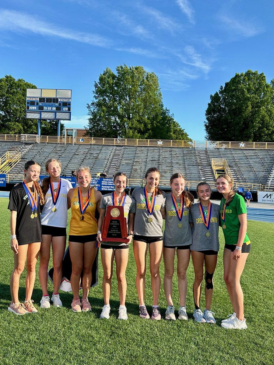 Congratulations to Our Ladies on Their First NCHSAA Outdoor State Championship!

Four gold medals and a historic first outdoor state championship win for our program!

They have completed the Triple crown winning states in XC, Indoor, Outdoor T&amp;F!

#gibbonsfamily
