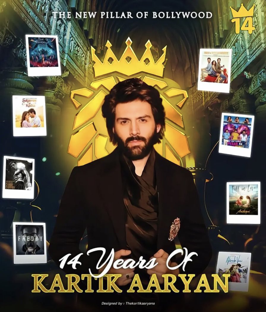 Kartik Aaryan Fandom (@kartikaaryanfan) on Twitter photo The New Pillar Of Bollywood - the one on which the industry can depend ❤️🫶🏻🫡
<a href="/TheAaryanKartik/">Kartik Aaryan</a>
#KartikAaryan
#14YearsOfKartikAaryan 🎉🥳🍾🙌🎊 The New Pillar Of Bollywood - the one on which the industry can depend ❤️🫶🏻🫡
<a href="/TheAaryanKartik/">Kartik Aaryan</a>
#KartikAaryan
#14YearsOfKartikAaryan 🎉🥳🍾🙌🎊