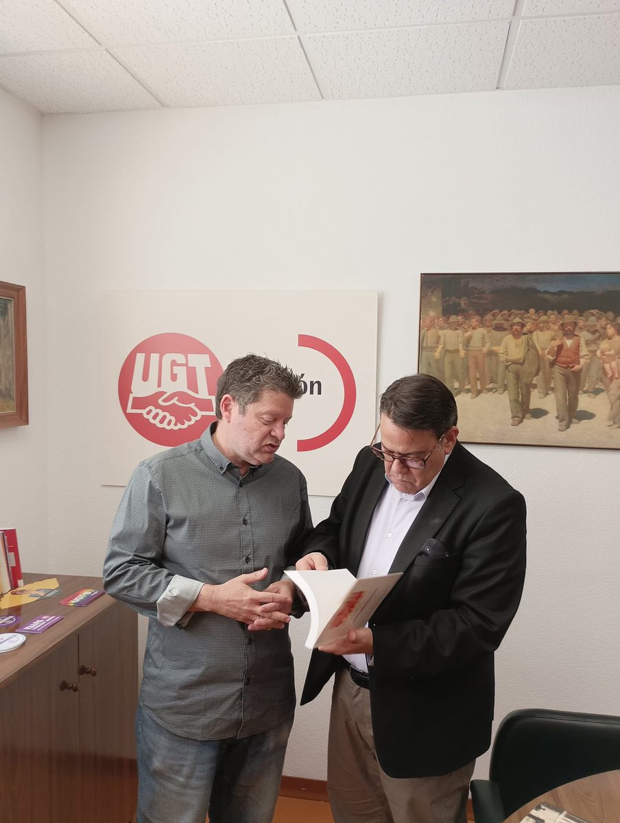 Tuvimos un caluroso encuentro con José A. Alentá, Sec. Gral. de la UGT en Huesca, en la sede del sindicato. Pudimos constatar las excelentes relaciones con la CTC y el movimiento obrero cubano. ¡Por la solidaridad y la unidad de los trabajadores! 
#Cuba