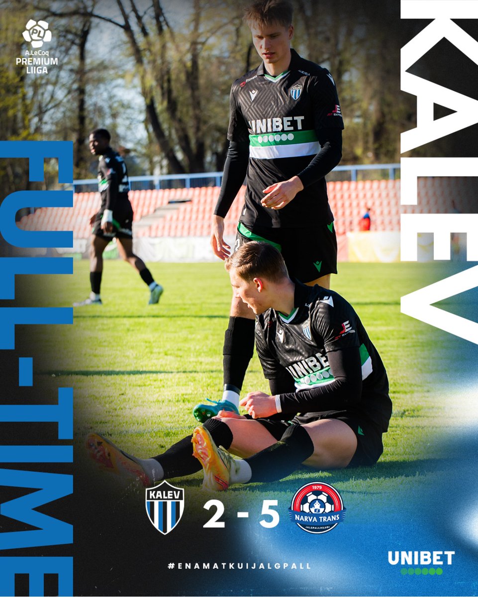 We fall to defeat against Narva

A big game against Tammeka next up 

We keep fighting 

FORZA KALEV 🇪🇪🫡