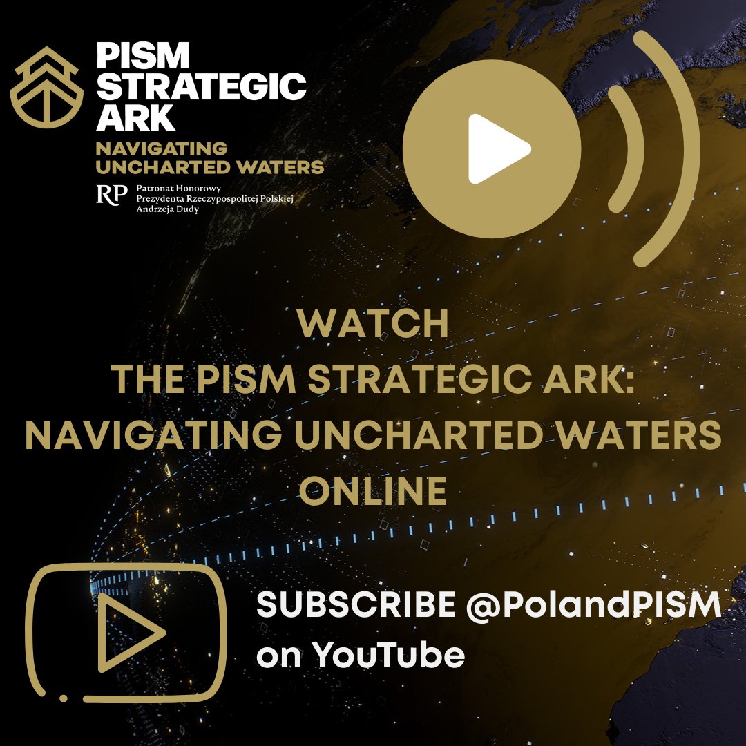 PISM_Poland's tweet image. 📢 Good news! The entire PISM @Strategic_Ark 2025 conference, "Navigating Uncharted Waters" (May 22-23), will be streamed LIVE online on PolandPISM Youtube Channel! 👇
📽️youtube.com/PolandPISM 
💻Stay tuned for details!
📒The agenda, featuring discussions on transatlantic