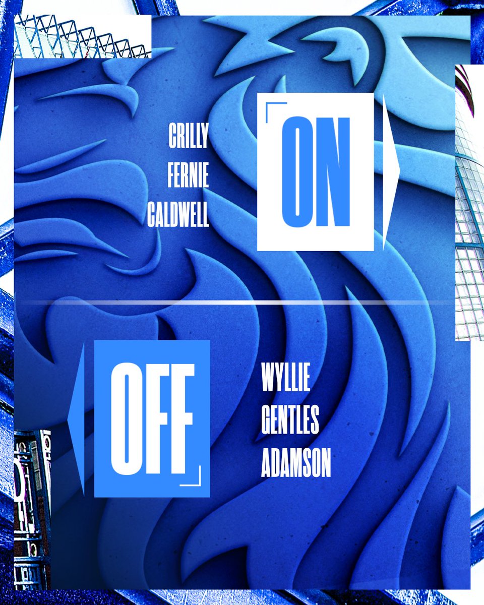 70' Another Change for Rangers 

➡️ ON: Aiden Crilly, Cameron Fernie, Jack Caldwell
⬅️ OFF: Jack Wyllie, Josh Gentles, Calum Adamson

Rangers 0 - 3 Club Brugge