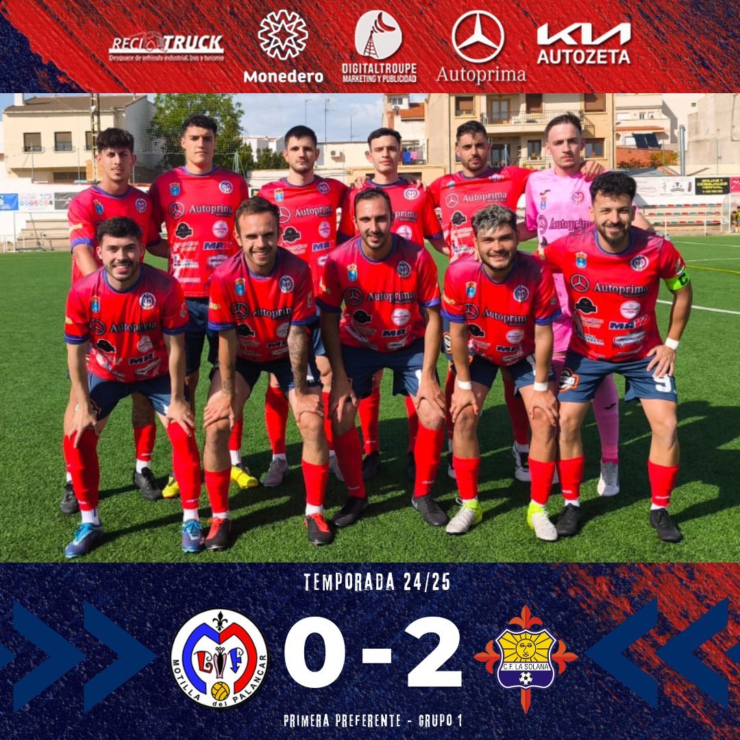 Decimos adiós a la temporada con derrota 🥺

Partido complicado en el que los visitantes se jugaban disputar los playoffs de ascenso.

✅Motilla CF 0️⃣
🆚La Solana 2️⃣

Desde ya preparando la próxima temporada... ¡VAMOS MOTILLA CF! 💪⚽

#MotillaCf #MotilladelPalancar #Futbol