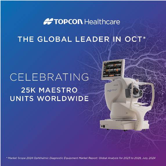 #Topcon celebrates its market-leading #OCT device, the Maestro. ow.ly/1LWM50VVf3I 
Not all products, services or offers are approved or offered in every market, and products vary from one country to another.