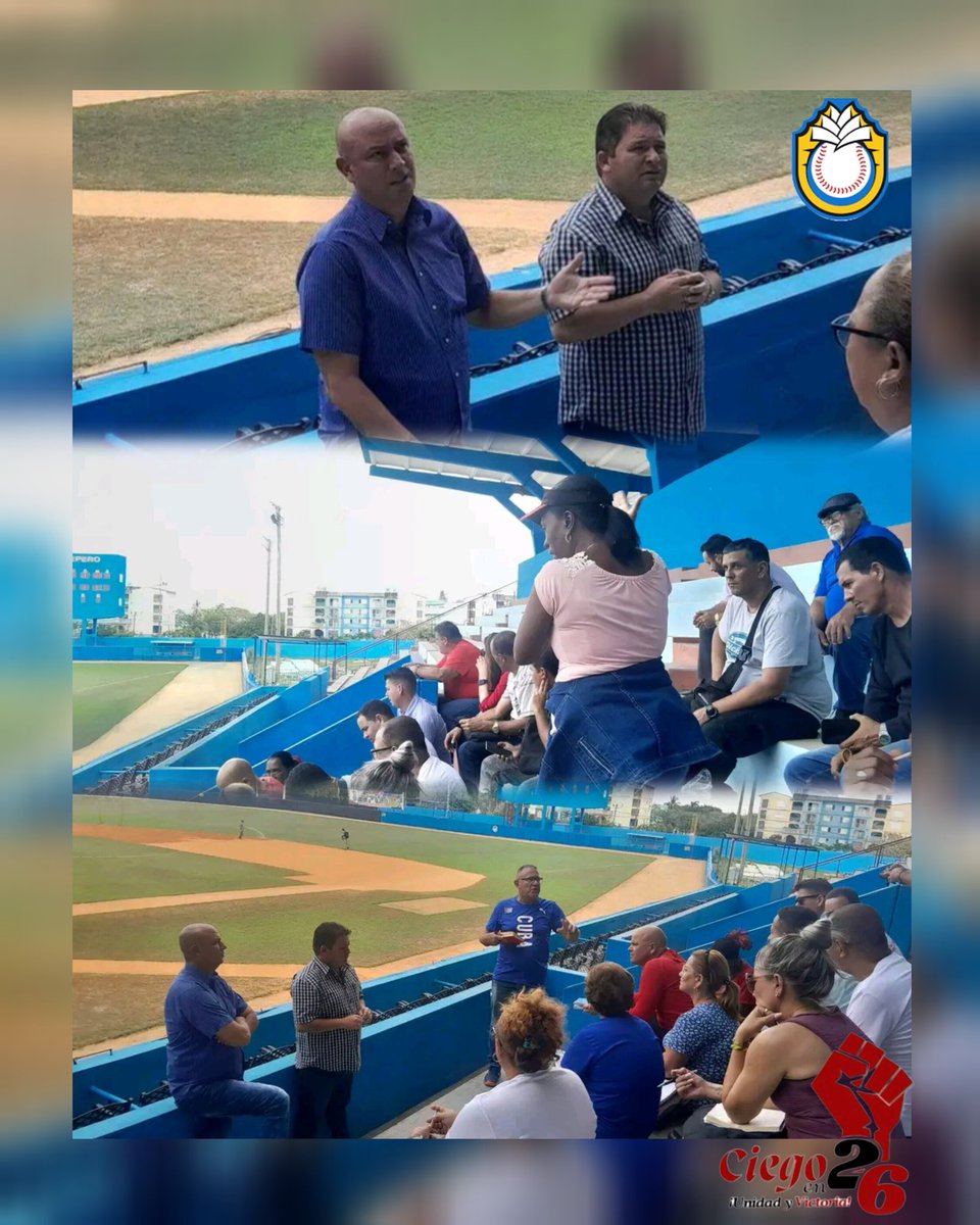 Junto al Primer secretario del Comité Provincial del <a href="/PartidoPCC/">Partido Comunista de Cuba</a>
en #CiegodeÁvila, <a href="/JHGcasanova/">julio Heriberto Gómez Casanova</a>
chequeamos los aseguramientos para el inicio de la Semifinal entre los equipos de Béisbol de Industriales y Tigres.
#LatirAvileño #SinPerderUnDía 
#CiegoEn26 <a href="/DiazCanelB/">Miguel Díaz-Canel Bermúdez</a> <a href="/MMarreroCruz/">Manuel Marrero Cruz</a>