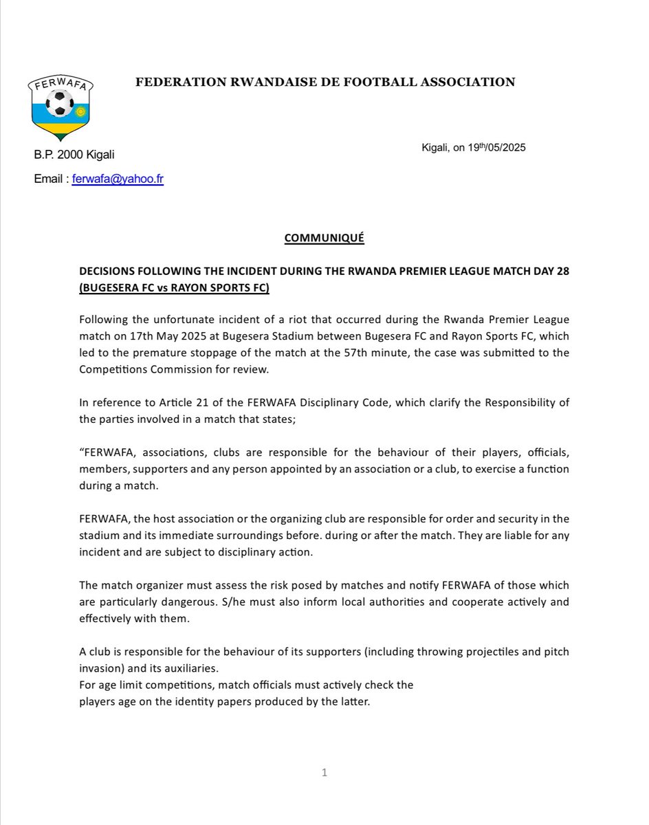 Rwanda FA tweet media