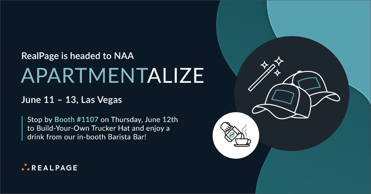 We’re heading to Las Vegas for #Apartmentalize! Stop by Booth #1107 to create your own custom trucker hat and grab a handcrafted coffee from our in-booth Barista Bar. We can't wait to see you there! #NAA2025 #Multifamily #PropTech