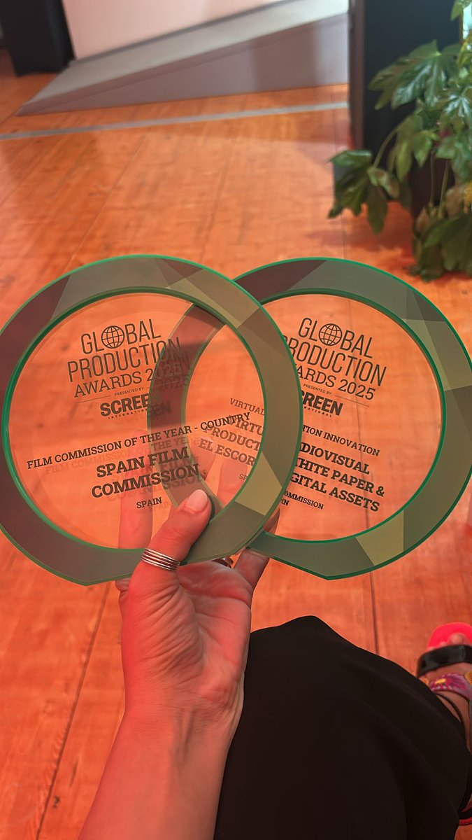 RevistaRubik's tweet photo. ¡Y España vuelve a saborear las mieles del éxito en los Global Production Awards que tienen lugar en #Cannes2025!

@SpainFilm se hace también con el premio a la Film Commission del Año, que se suma al galardón que reconoce su innovación en Producción Virtual. https://t.co/bZGotV8gHD
