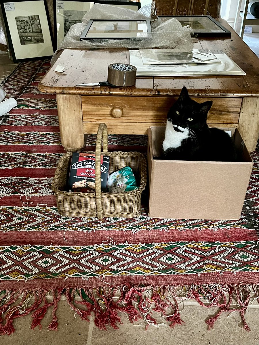 LizWellbyArt (@lizwellbyart) on Twitter photo The studio is, quite frankly, a mess ahead of <a href="/DerbyshireOArts/">Derbyshire Open Arts</a> next weekend. Bert has taken refuge in a box. I might join him. <a href="/PDArtisans/">PeakDistrictArtisans</a> #slipperstudio #itsallinthepreparation #wip #messy #turnedupsidedown #catinabox #tuxedocat The studio is, quite frankly, a mess ahead of <a href="/DerbyshireOArts/">Derbyshire Open Arts</a> next weekend. Bert has taken refuge in a box. I might join him. <a href="/PDArtisans/">PeakDistrictArtisans</a> #slipperstudio #itsallinthepreparation #wip #messy #turnedupsidedown #catinabox #tuxedocat
