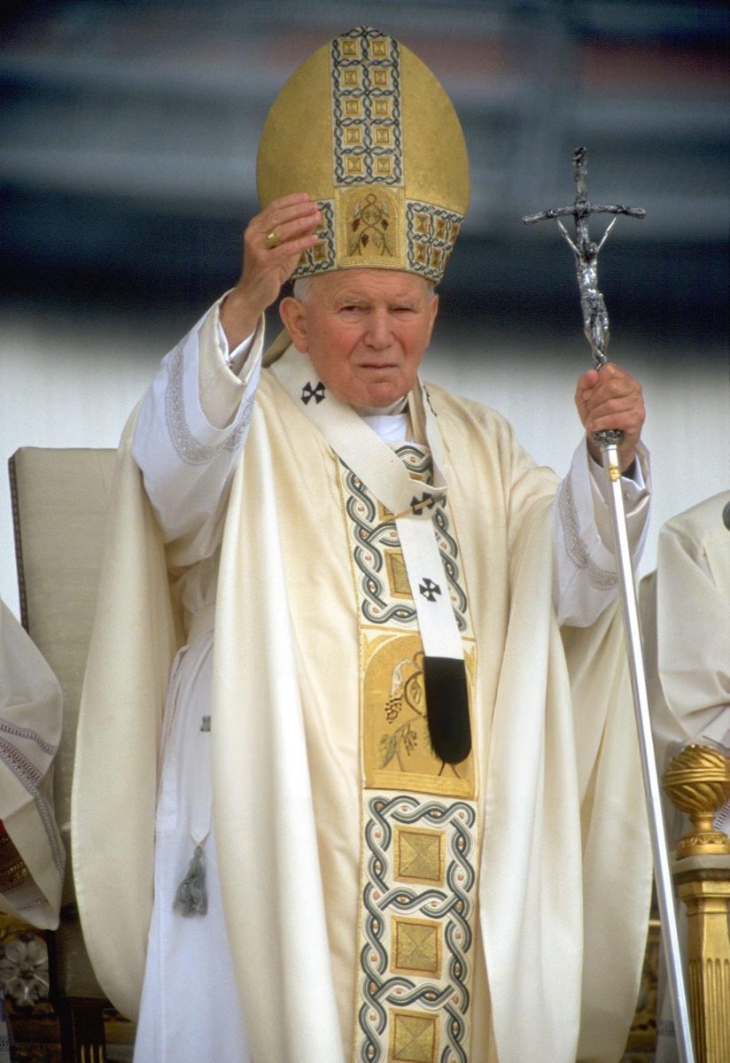 At his inauguration, Pope Leo XIV wore the chasuble of St. John Paul II—honoring the saint on what would be his 105th birthday, May 18, 2025. ❤️

This gesture is widely seen as a powerful tribute to continuity and to his predecessors.