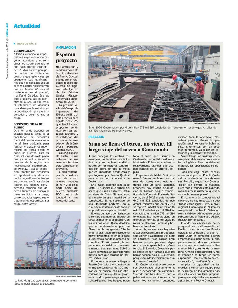 La Comisión de Comunicaciones, Transporte y Obras Públicas convoca, por segunda vez, a las autoridades de la Empresa Portuaria Nacional Santo Tomás de Castilla y de la Empresa Portuaria Quetzal, al presidente de la Junta Directiva de ambas portuarias y al Viceministro a una
