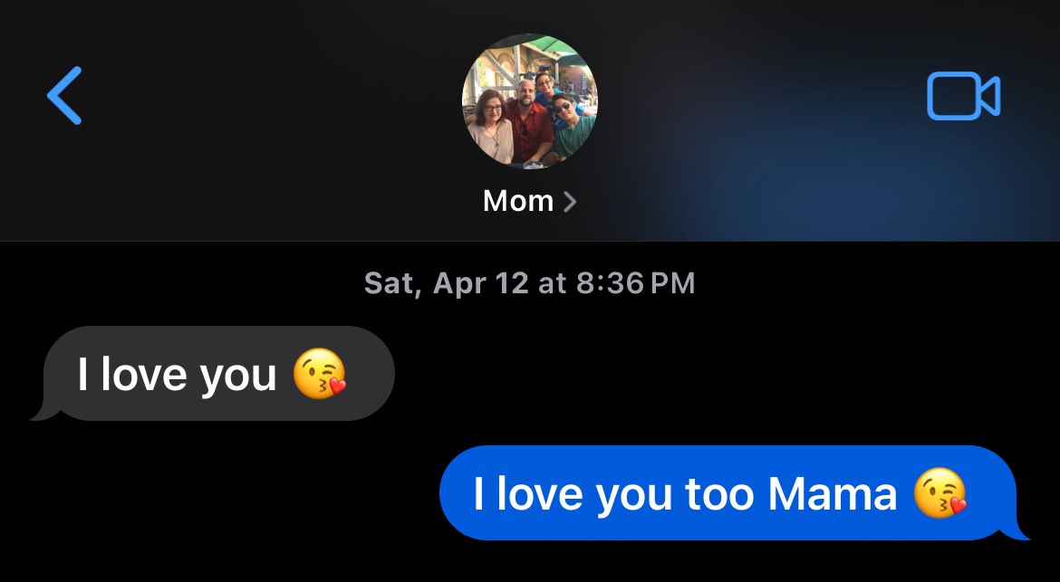 A month or so ago my Mom would text me every day to say that she loved me.   I thought it odd at the time but now I realize she was making sure I knew because the time was coming soon when she would no longer recognize me 😢