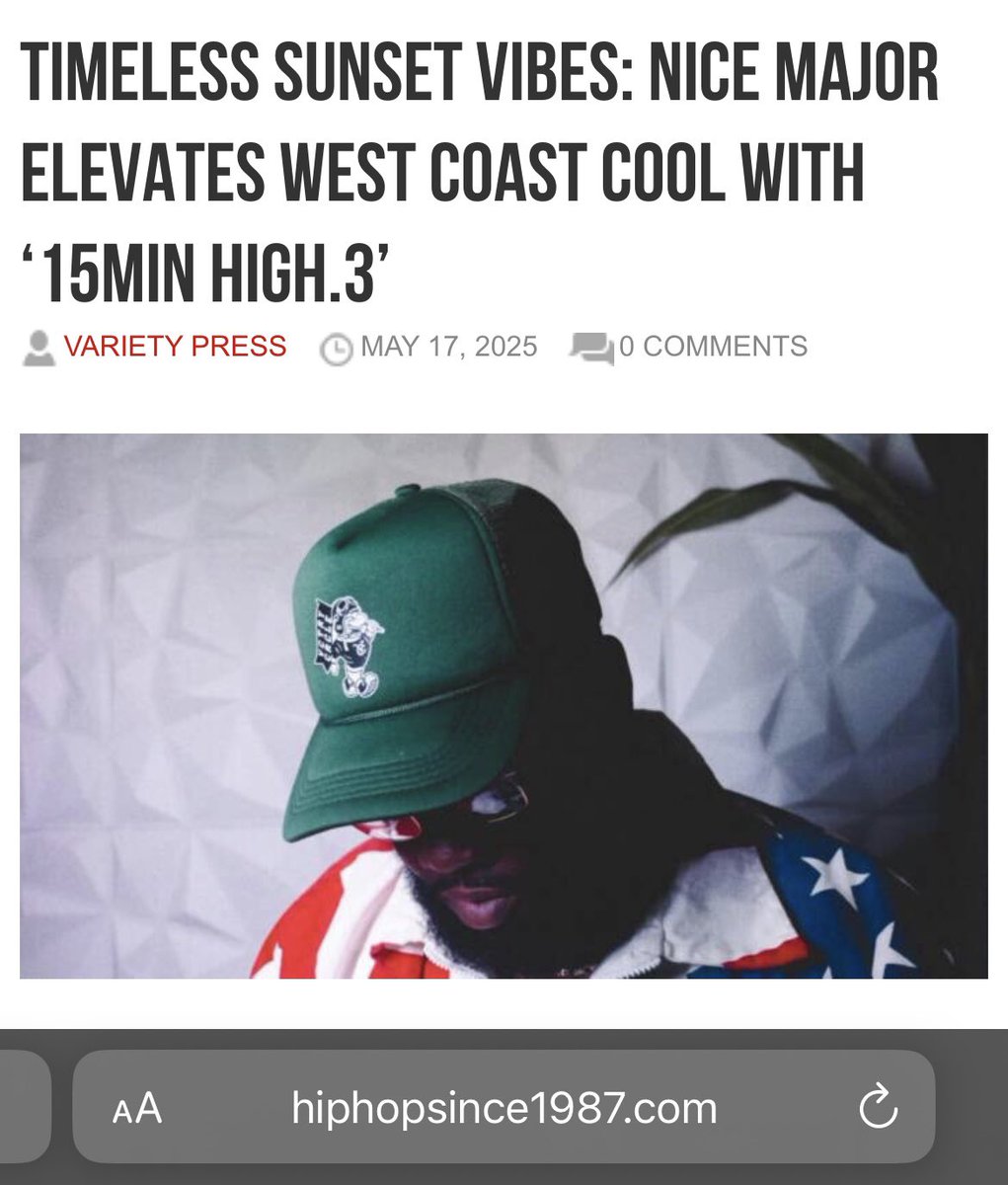 Dope Read My New Project 15Min High.3 
Drops May 30th hiphopsince1987.com/2025/news/time…