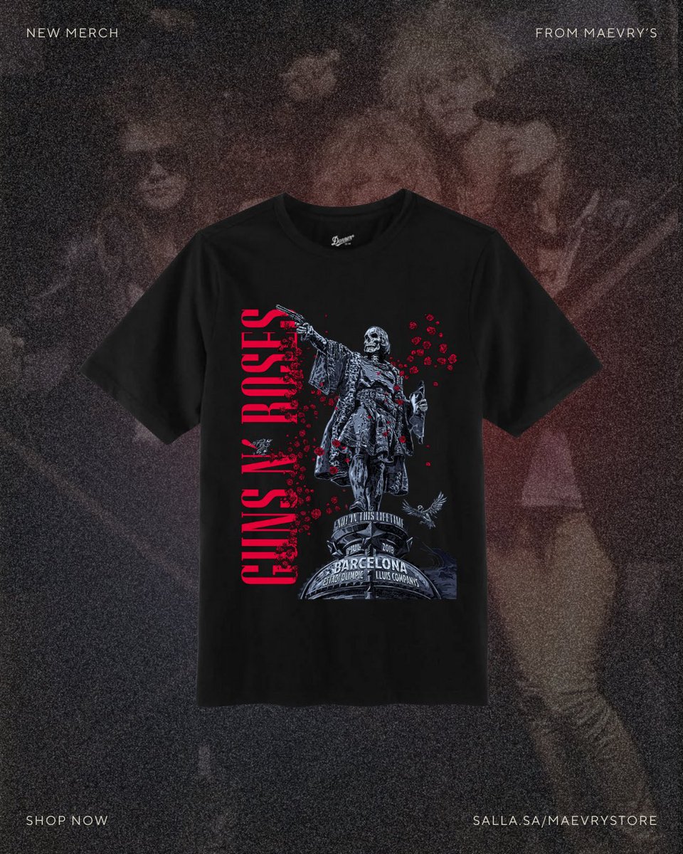 MaevryStore's tweet image. تيشيرتات Guns N’ Roses توفرت بالمتجر 🥀💥
مين رايح يشوفهم في الرياض يوم ٢٣ مايو؟
#مدل_بيست #MDLBEAST