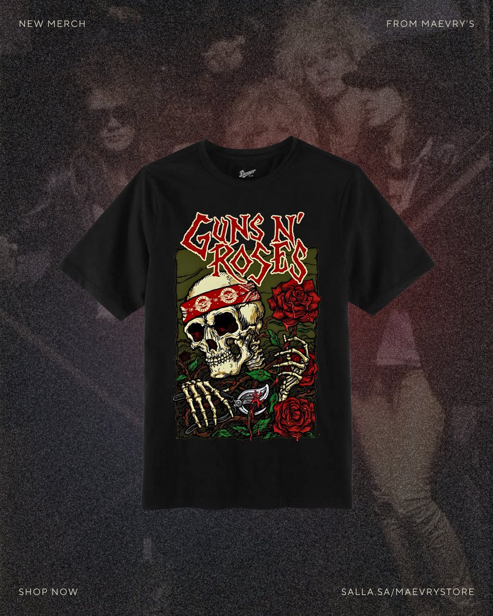 MaevryStore's tweet image. تيشيرتات Guns N’ Roses توفرت بالمتجر 🥀💥
مين رايح يشوفهم في الرياض يوم ٢٣ مايو؟
#مدل_بيست #MDLBEAST