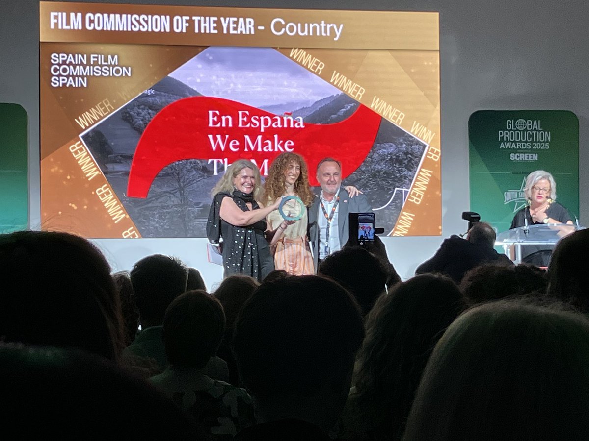 filminuk_BFC's tweet photo. Fantastic to see so many UK organisations picking up awards at
#ScreenGPA25 tonight! Congratulations to all of the winners including our MOU partners Spain Film Commission https://t.co/aVcytnZqDr