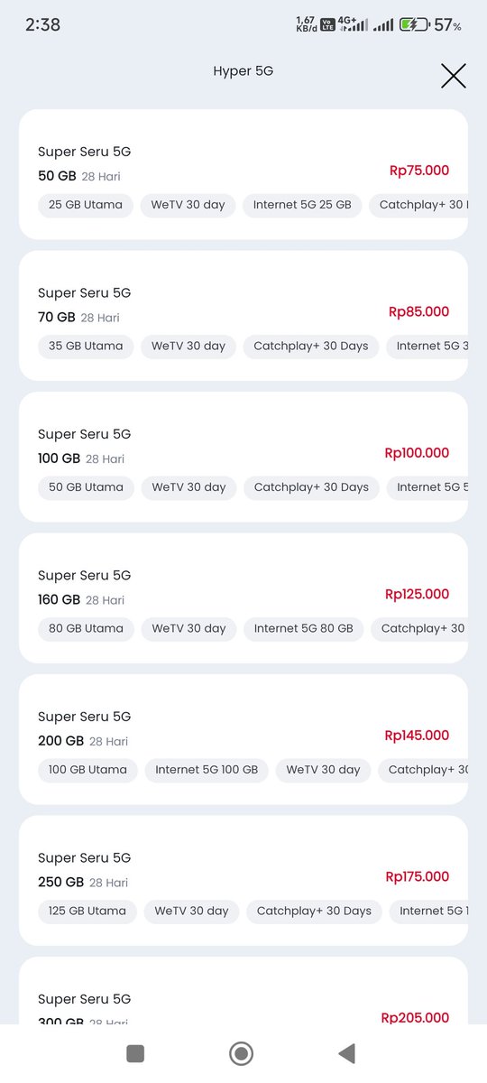 AdiUlung's tweet photo. @Telkomsel ko berubah ya paketnya, jadi dibagi 2 sama 5G, ini yg Hpny blm suport 5G rugi dong. https://t.co/ngH69Icg6F