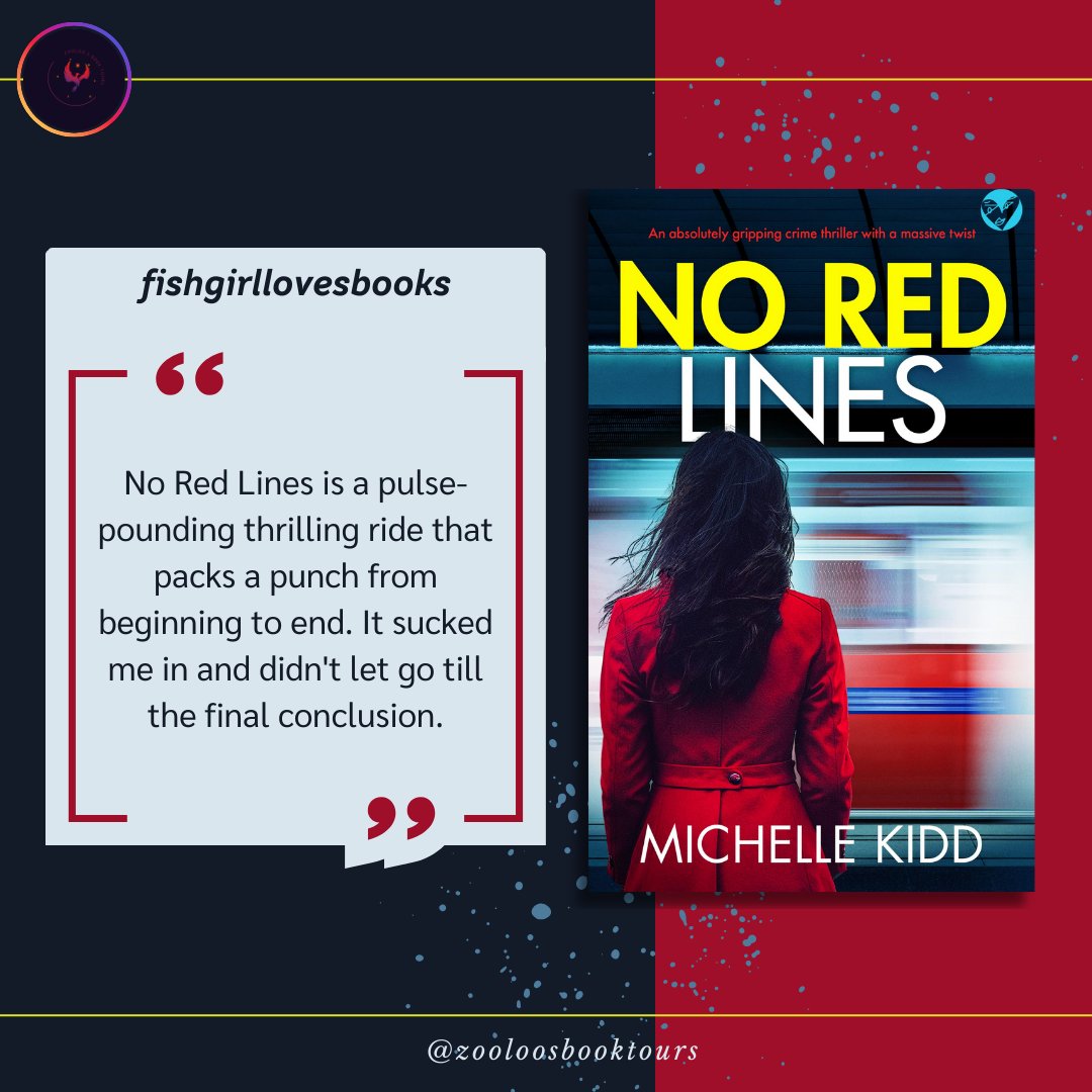 ZooloosBT's tweet image. A HUGE thank you to #fishgirllovesbooks and @booksbybindu for sharing their posts during the #booktour for #NoRedLines by Michelle Kidd

~ You can see all the posts here ~ tinyurl.com/2j4tujku

@AuthorKidd @JoffeBooks
#ZBT